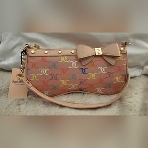 Jyicy Couture Pink Multi Pink Bowed Shoulder Bag
